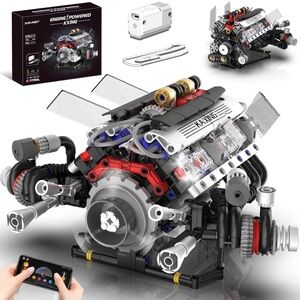 Engine Model Building Kit - Red, Black, Silver